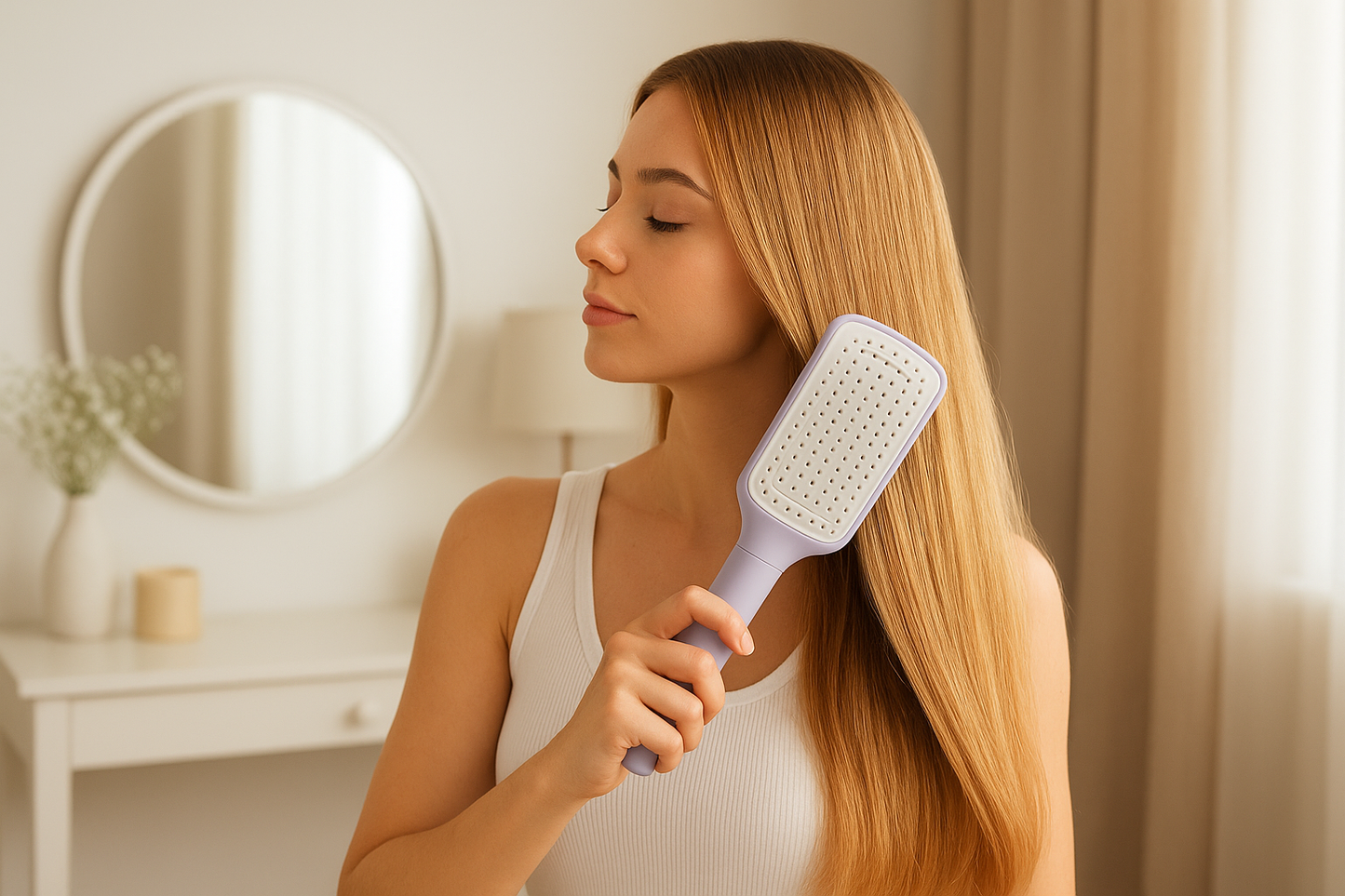Self-Cleaning Hair Brush — Smooth & Shiny Hair
