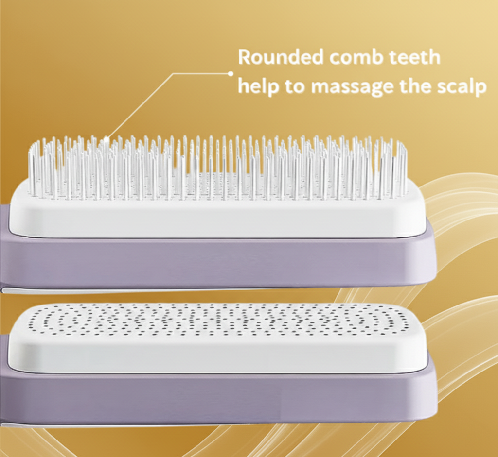 Self-Cleaning Hair Brush — Smooth & Shiny Hair